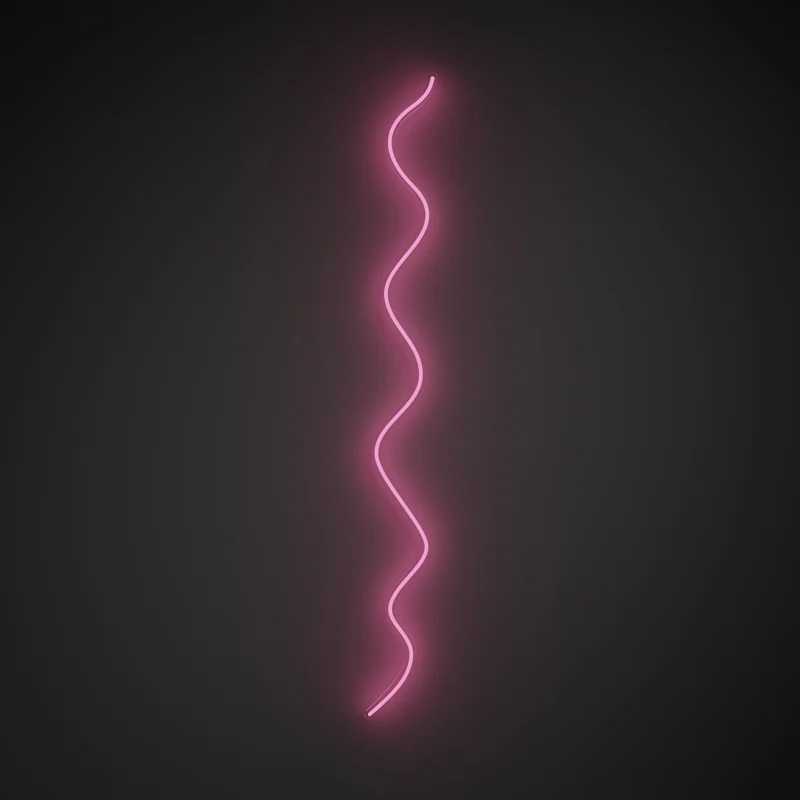 Squiggle by 2LG, signe en néon LED