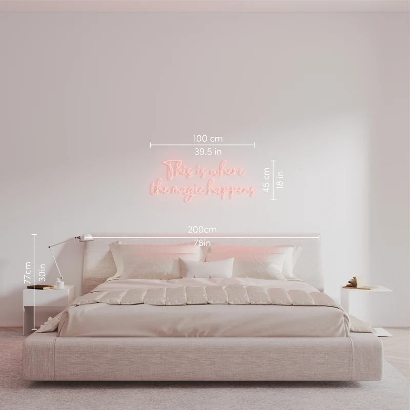 This is where the magic happens - signe en néon LED