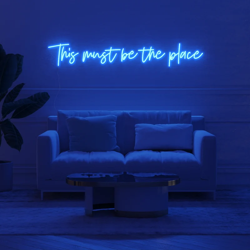 This must be the place - signe en néon LED