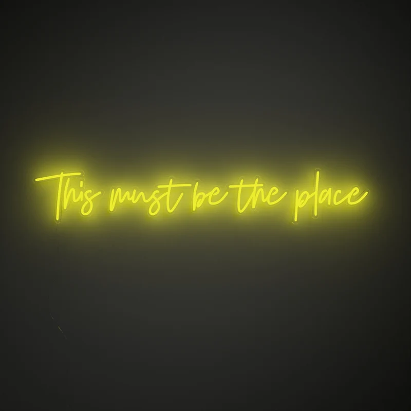 This must be the place - signe en néon LED