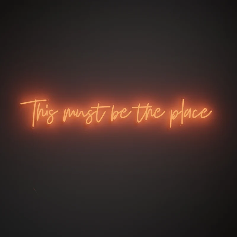 This must be the place - signe en néon LED