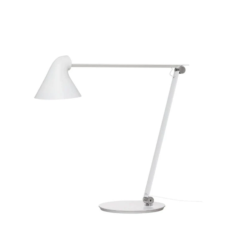 Njp Bord - Skrivebordslampe - Hvid Med Fod 3000 K