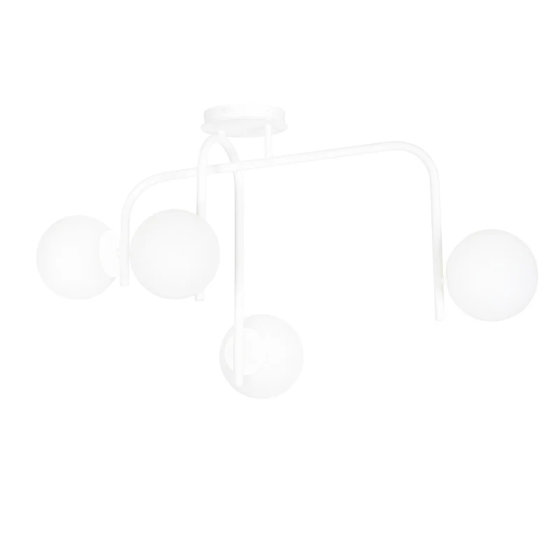 Globe Plafonnier Verre Blanc