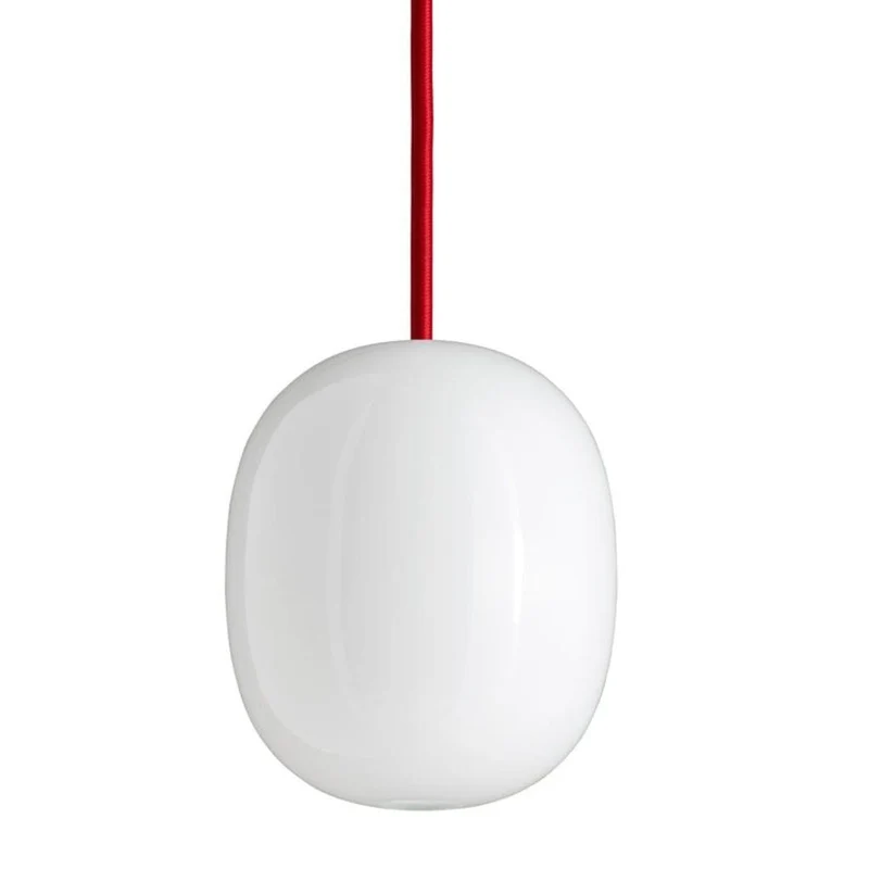 Superæg 150p - Opal (G9 42w) - Rød LEDning 3m - Pendel