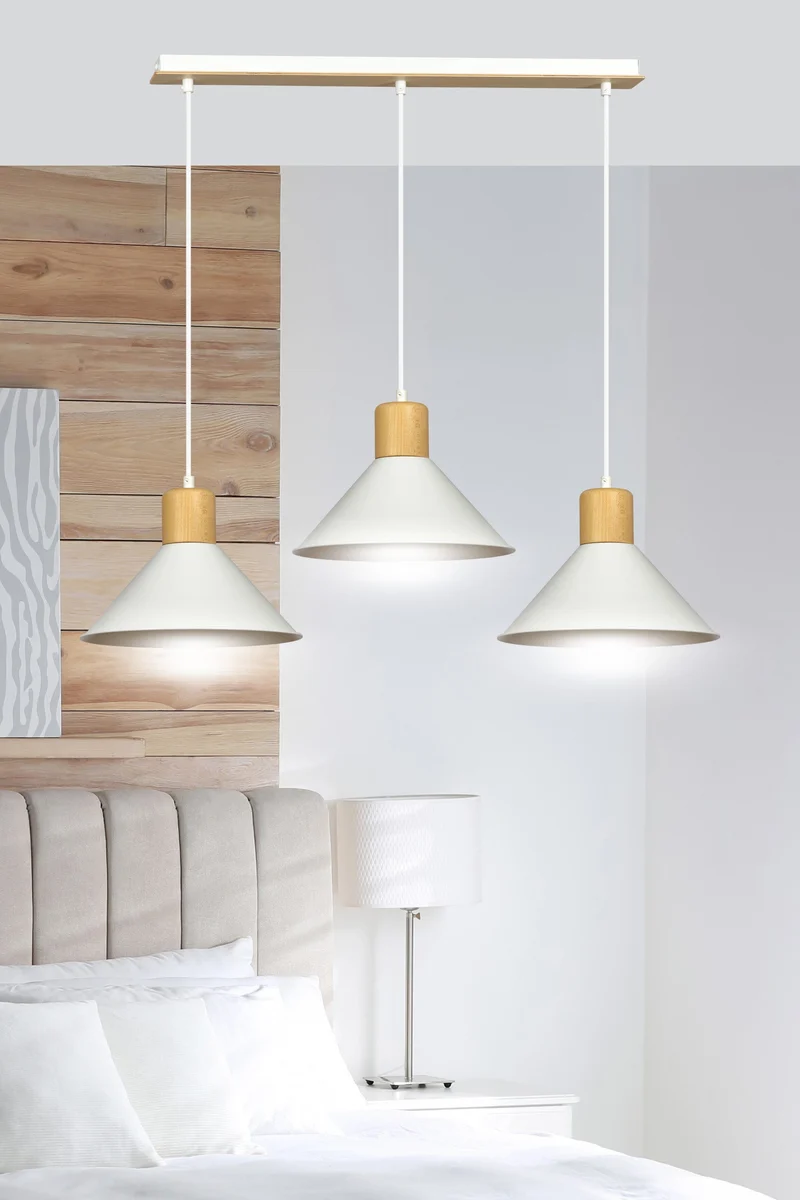 Luminaire Blanc Bois