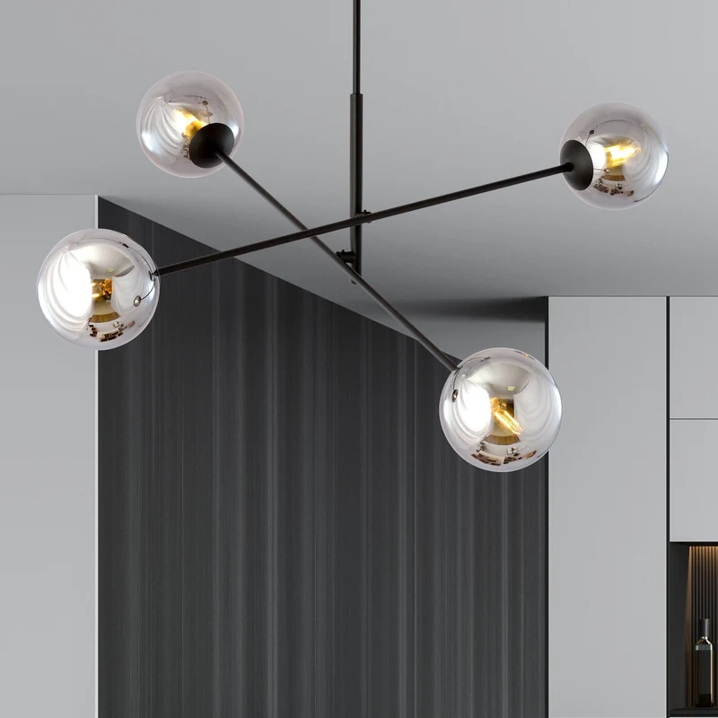 Suspension Boule Verre Fumé Multiple