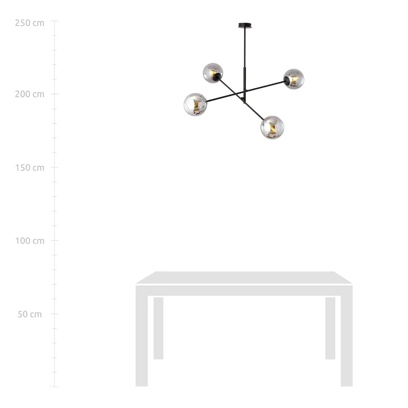 Suspension Boule Verre Fumé Multiple