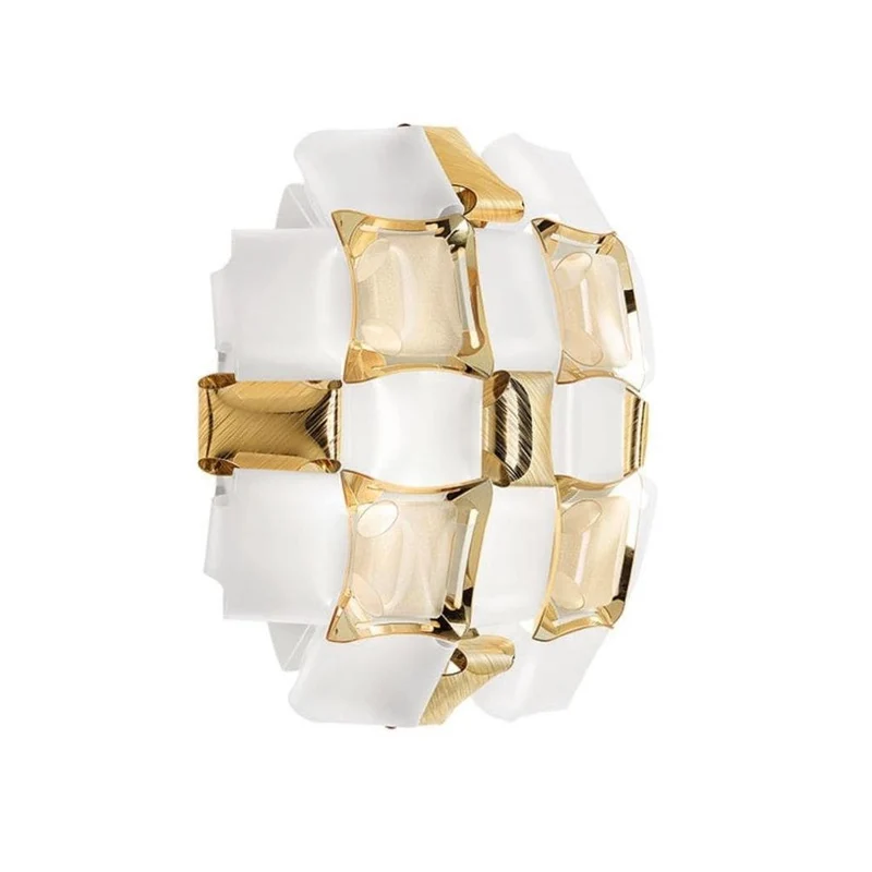 Mida Plafond 32x32 Hvid/guld - Loftlampe
