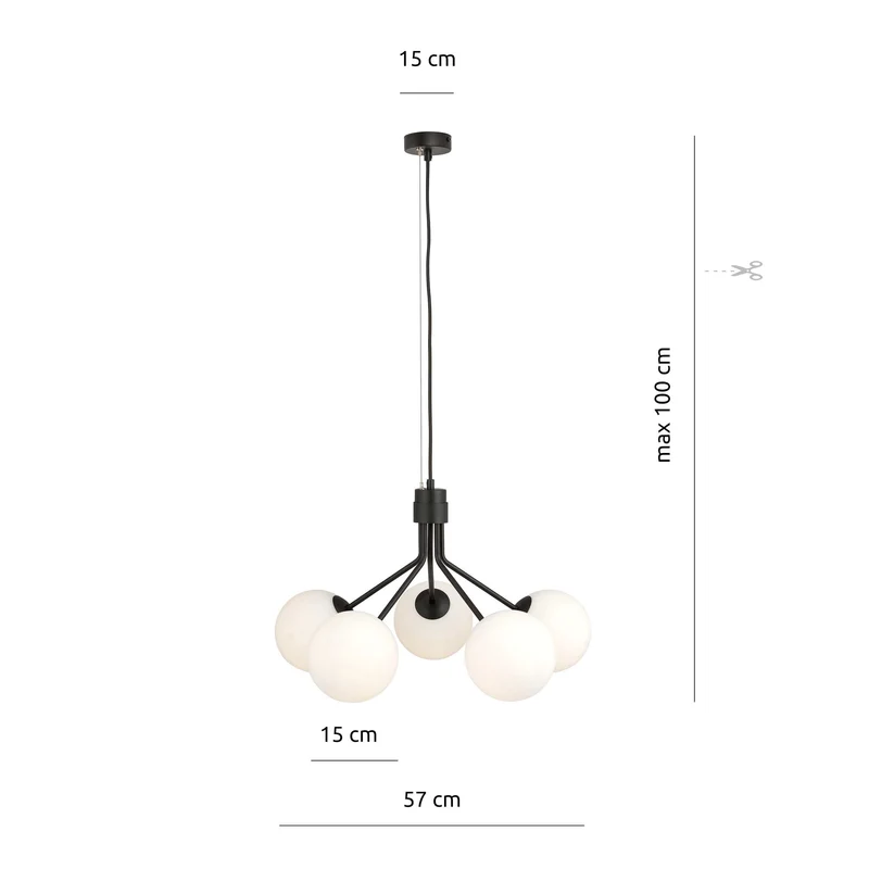 Luminaire Suspension 5 Branches