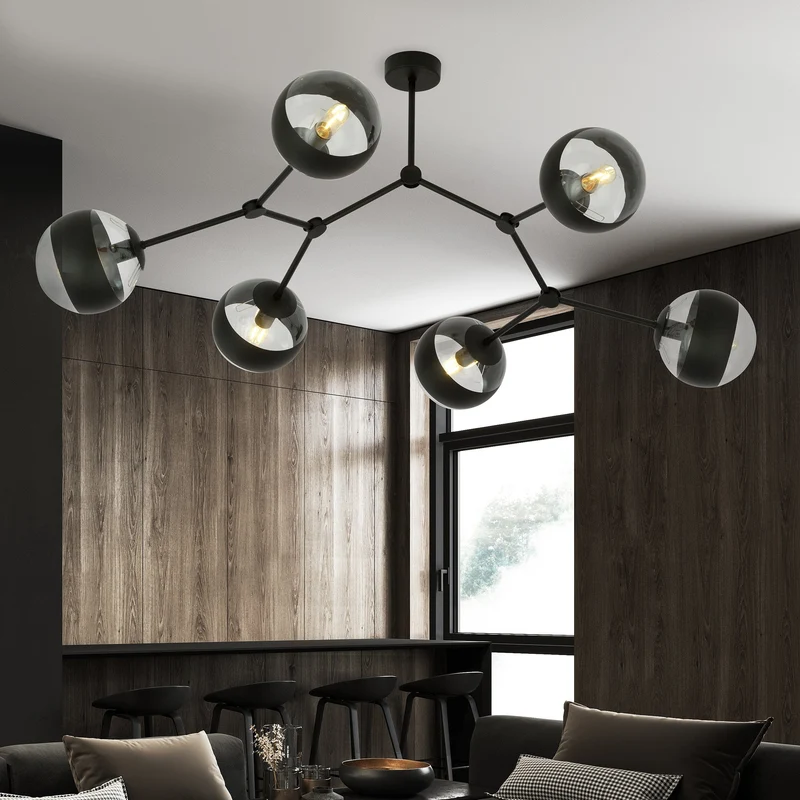 Plafonnier Moderne Noir