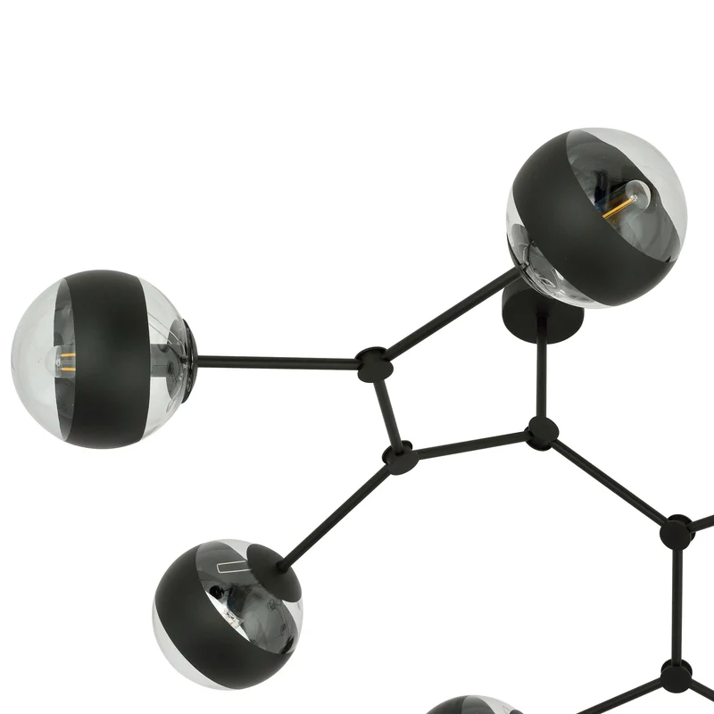 Plafonnier Moderne Noir