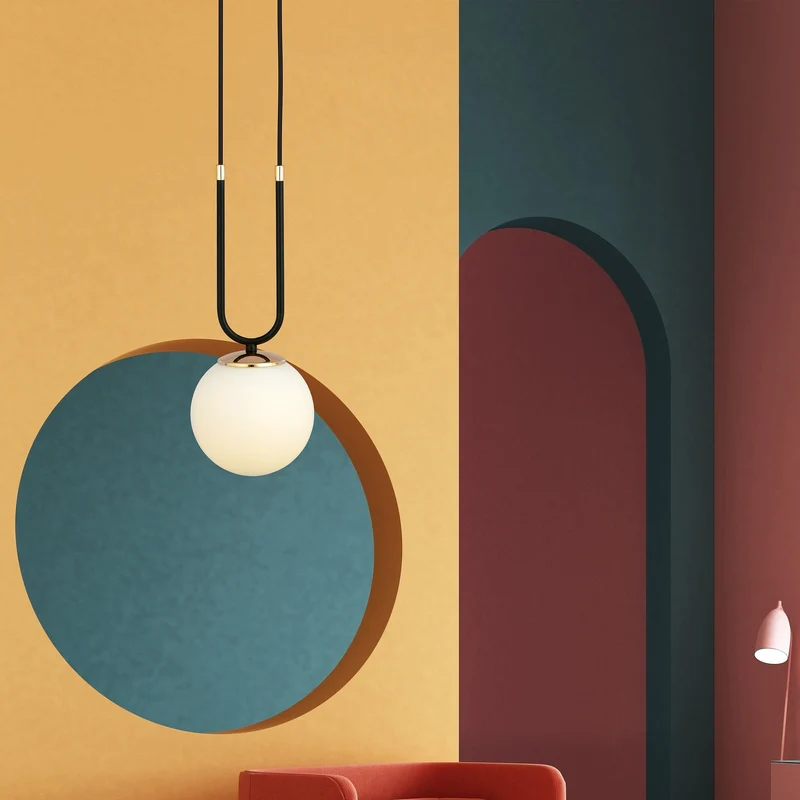 Suspension Boule Verre Blanc Design