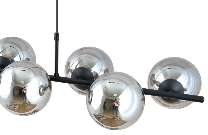 Suspension Boule Verre Grise