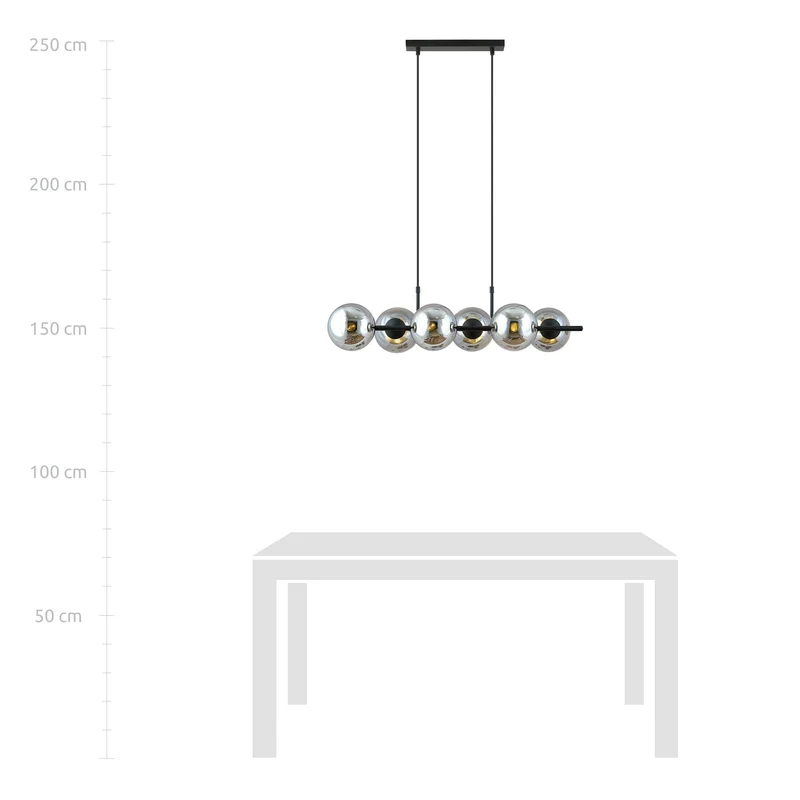Suspension Boule Verre Chrome