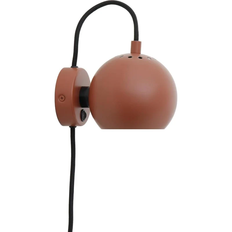 Ball Væglampe - Mat Terracotta Rød | Frandsen