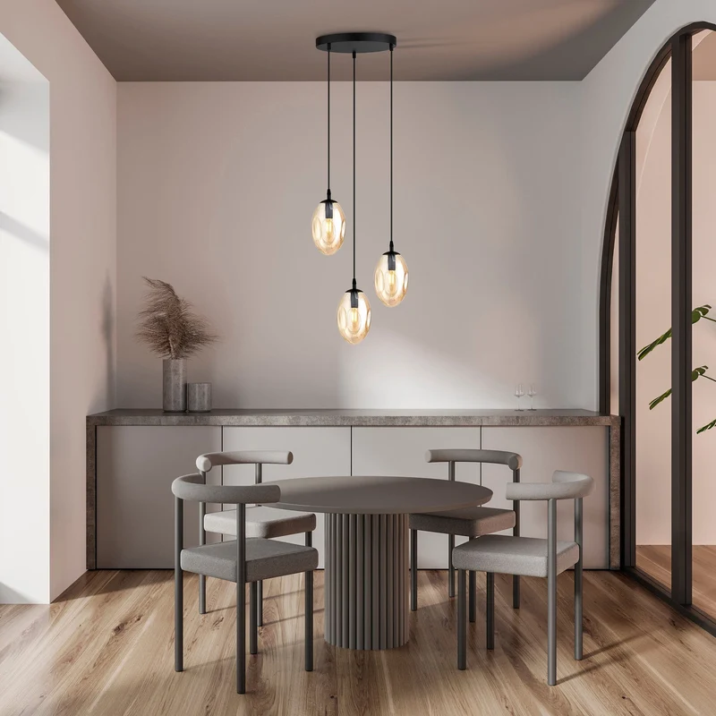 Suspension Boule Verre Cuivre