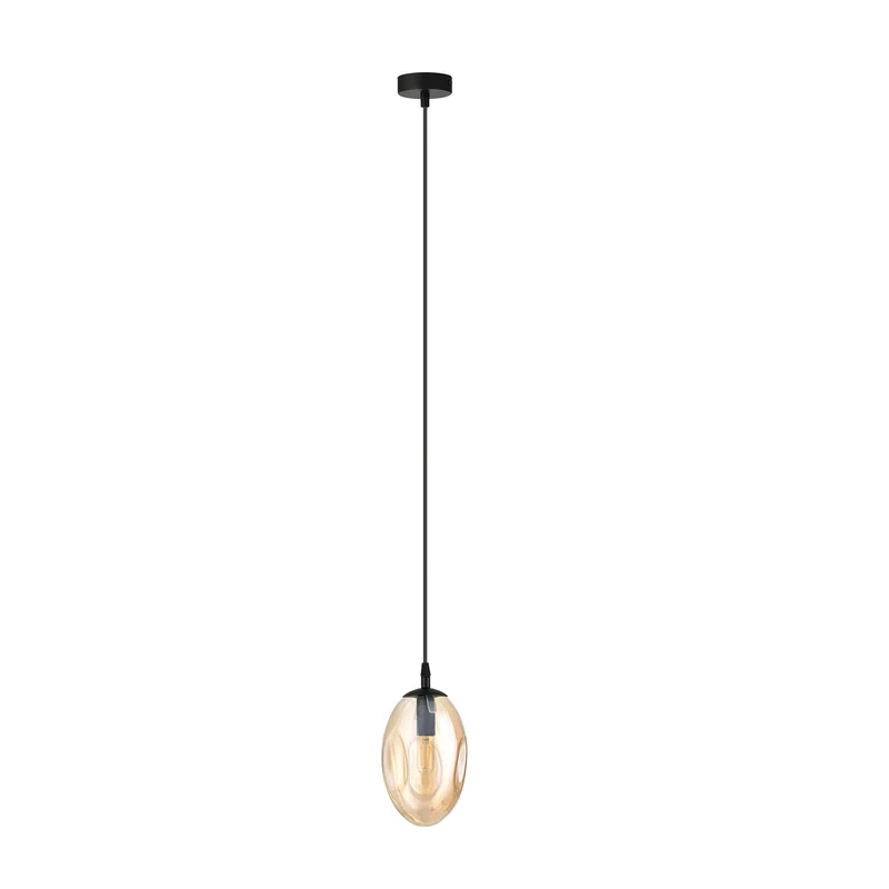 Suspension Boule Verre Ambré