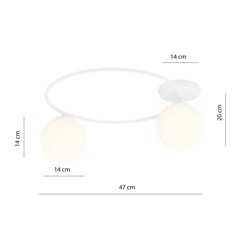 Plafonnier Boule Verre Blanc