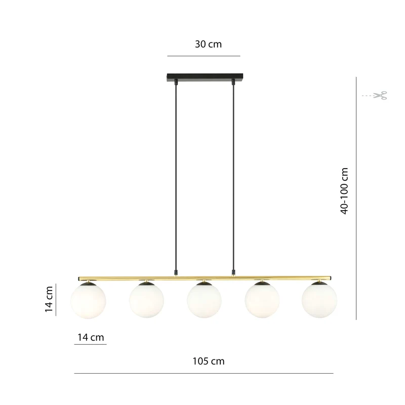 Suspension Boule Verre Opaque