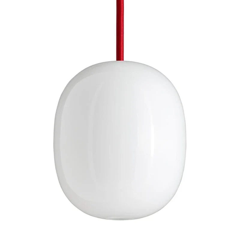 Superæg 200p - Opal (G9 42w) - Rød LEDning 3m - Pendel
