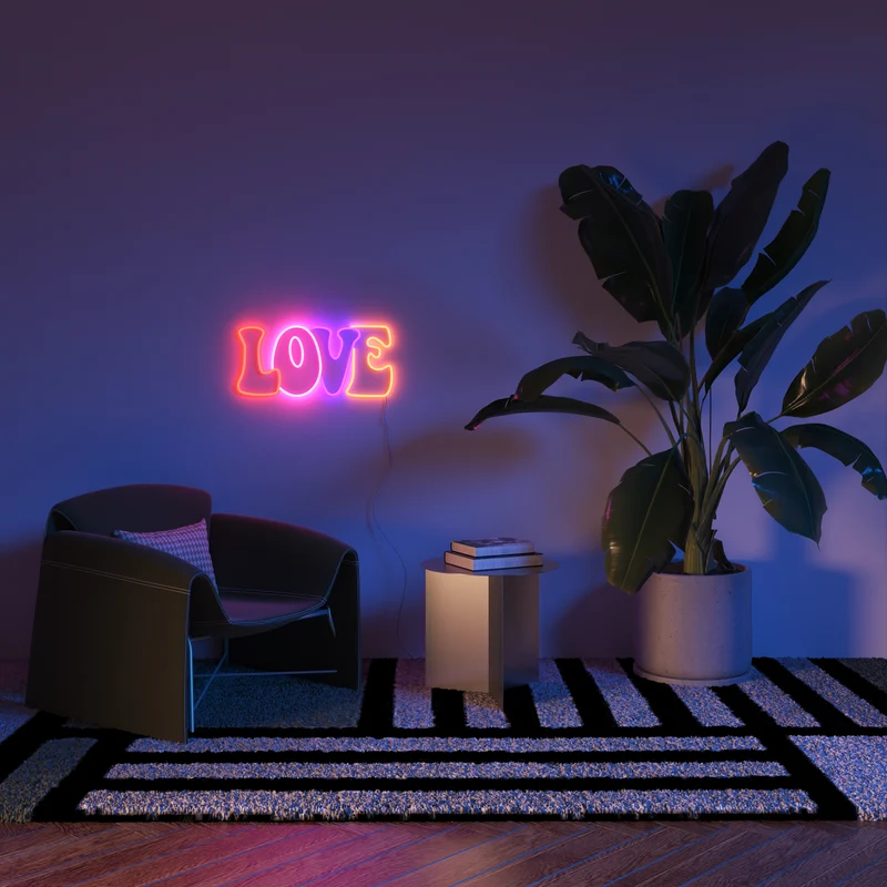 LOVE, signe en néon LED