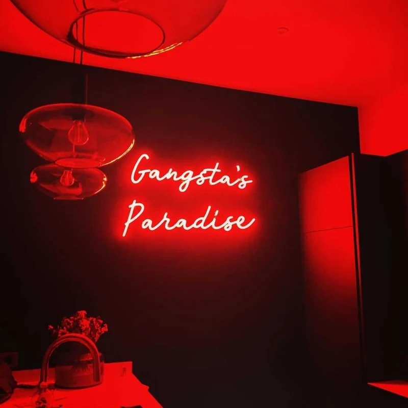 Gangsta's Paradise - signe en néon LED