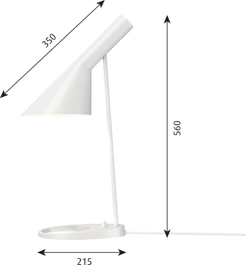 AJ Bord - Bordlampe - Hvid