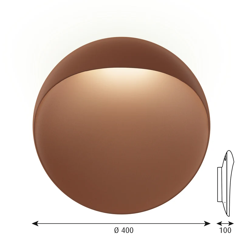 Flindt Wall Ø40 - Væglampe - Corten