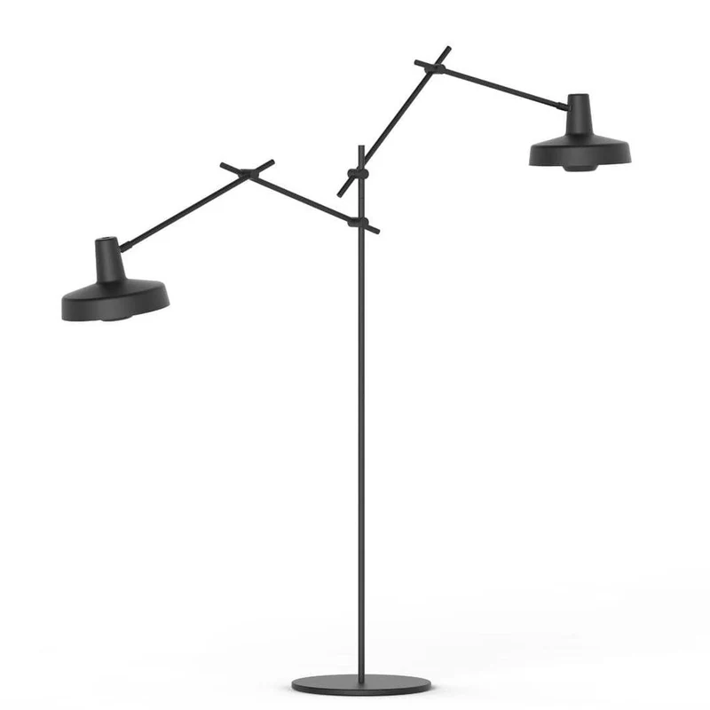 Arigato Dobbelt Gulvlampe Sort