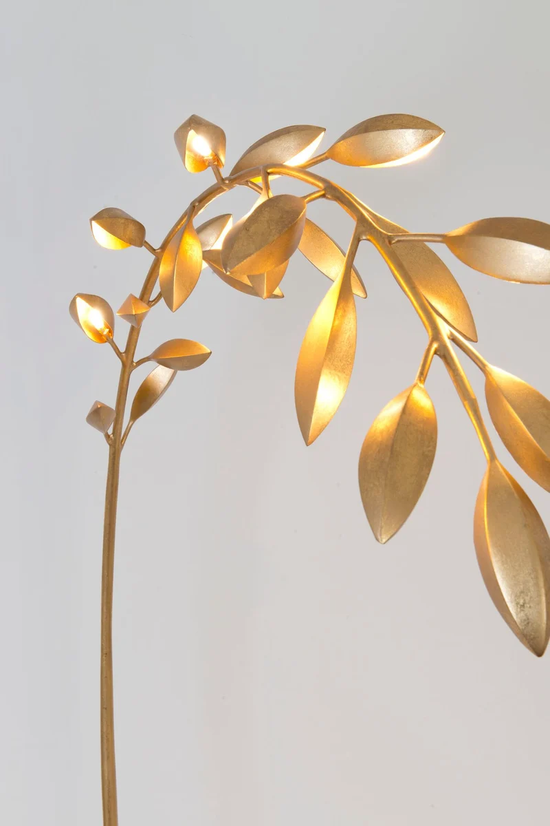 Stehlampe Riso 11-flammig Rund 164 cm Gold