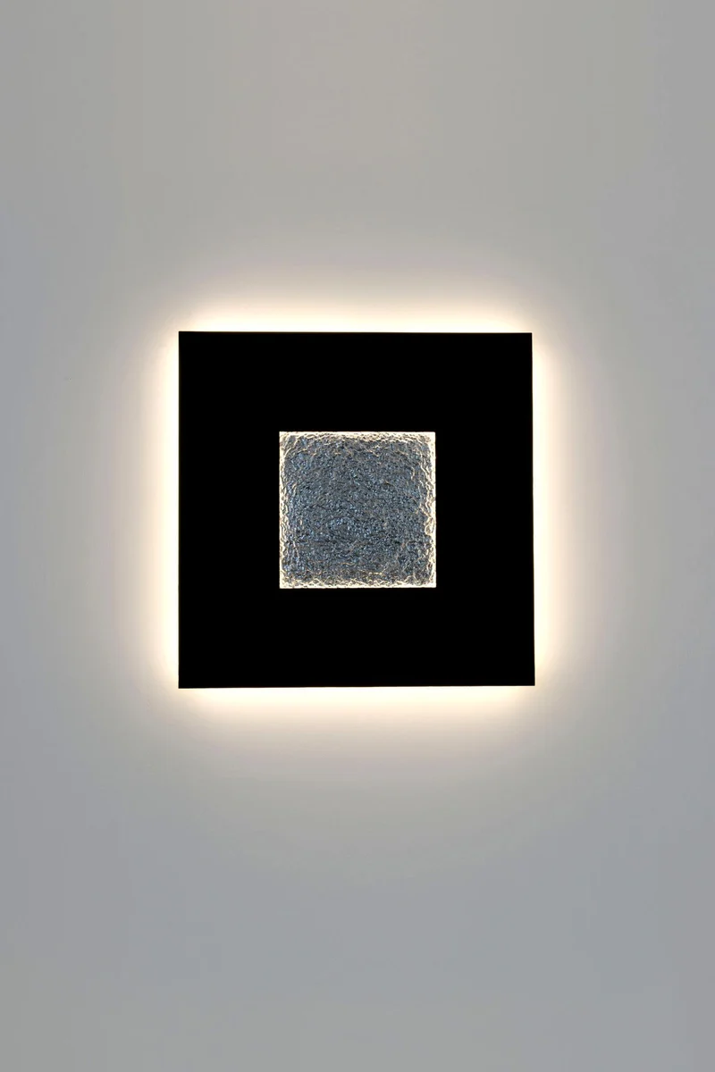 LED-Wandleuchte Eclipse Gross dimmbar gehämmert mit Scheibe