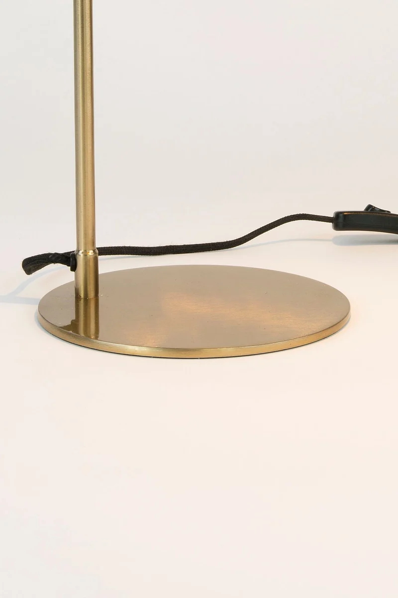 Tischlampe Miro Messing mit Schirm Rund 30x20cm