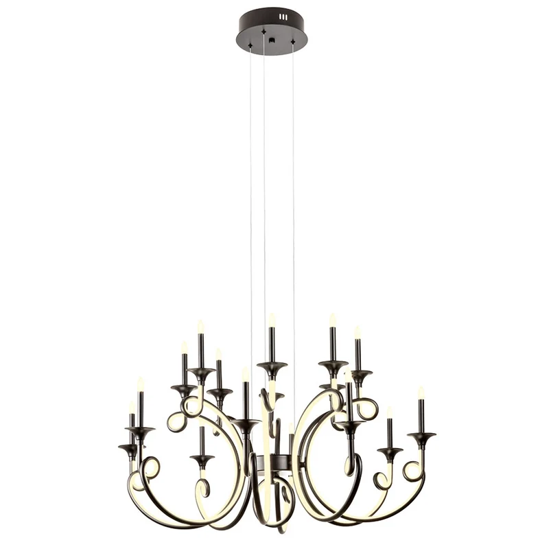 LED-Kronleuchter Chateau 16-flammig