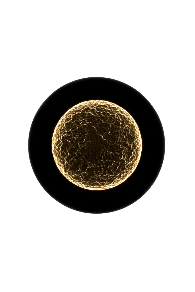 LED-Wandleuchte Luna Apertura L dimmbar gehämmert Rund