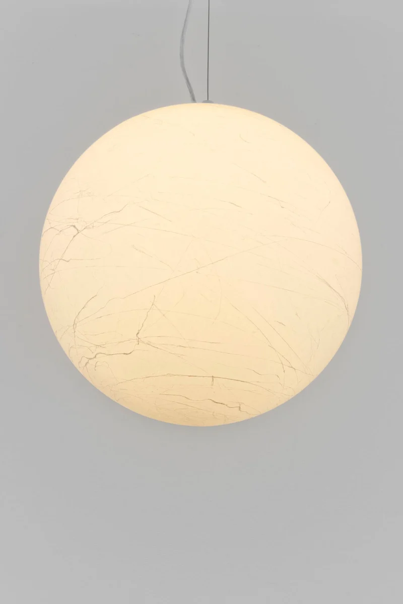 Hängelampe Moon Grande Kunststoff Rund Ø 40cm Weiß