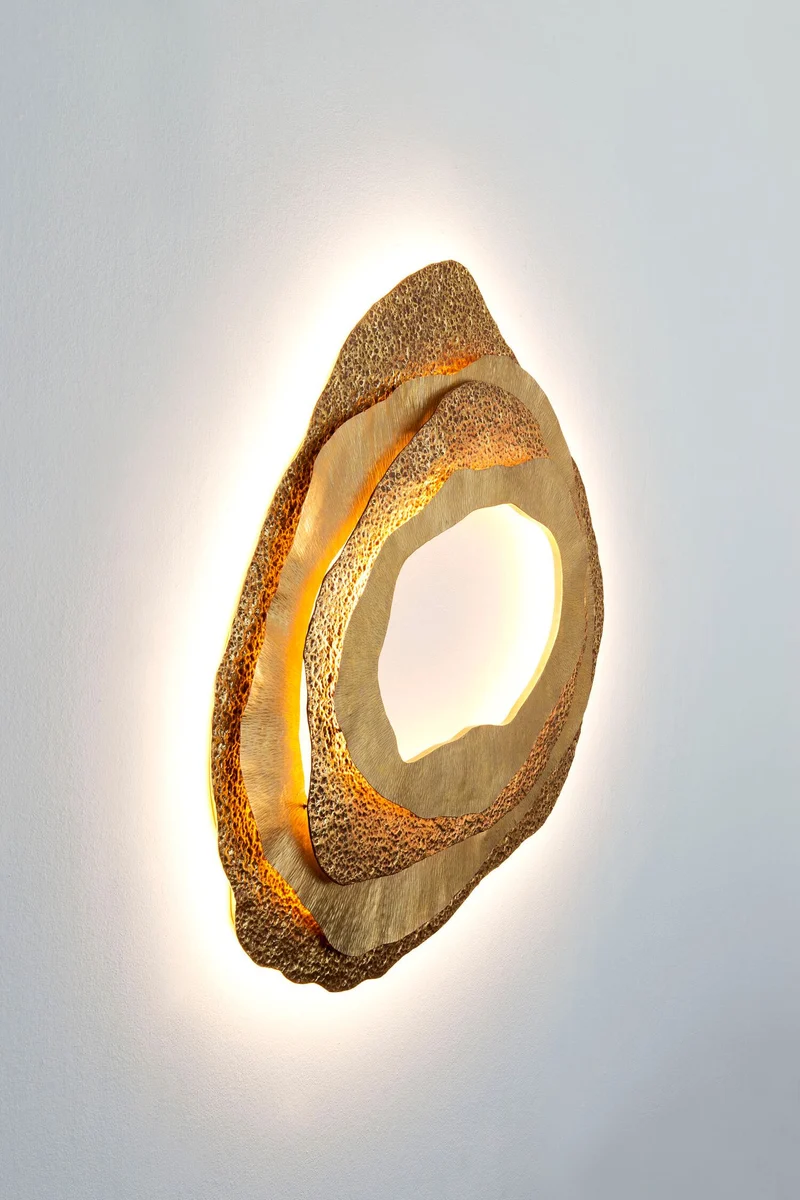 LED-Wandlampe Coral dimmbar 93x9cm Gold