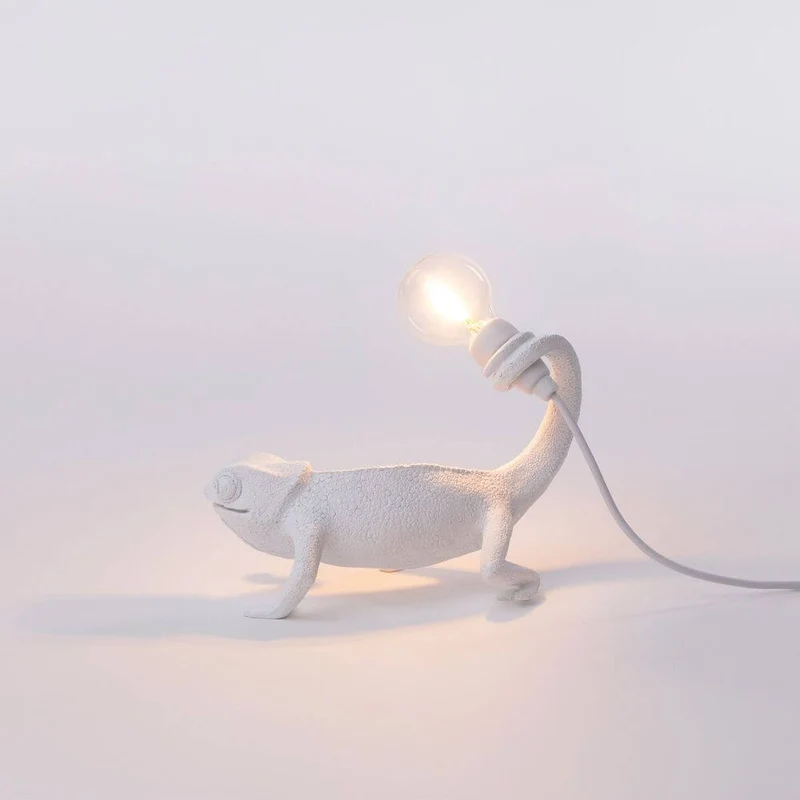 Seletti Chameleon Still LED-Tischleuchte USB Weiß