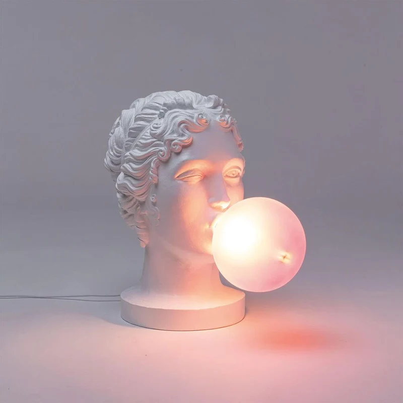 Seletti Grace LED-Tischleuchte Weiß, Pink
