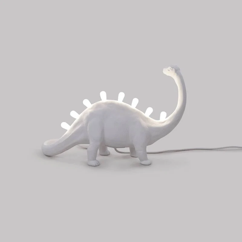 Seletti Jurassic Bronto LED-Tischlampe USB Weiß
