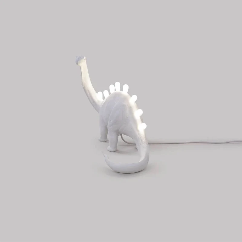 Seletti Jurassic Bronto LED-Tischlampe USB Weiß