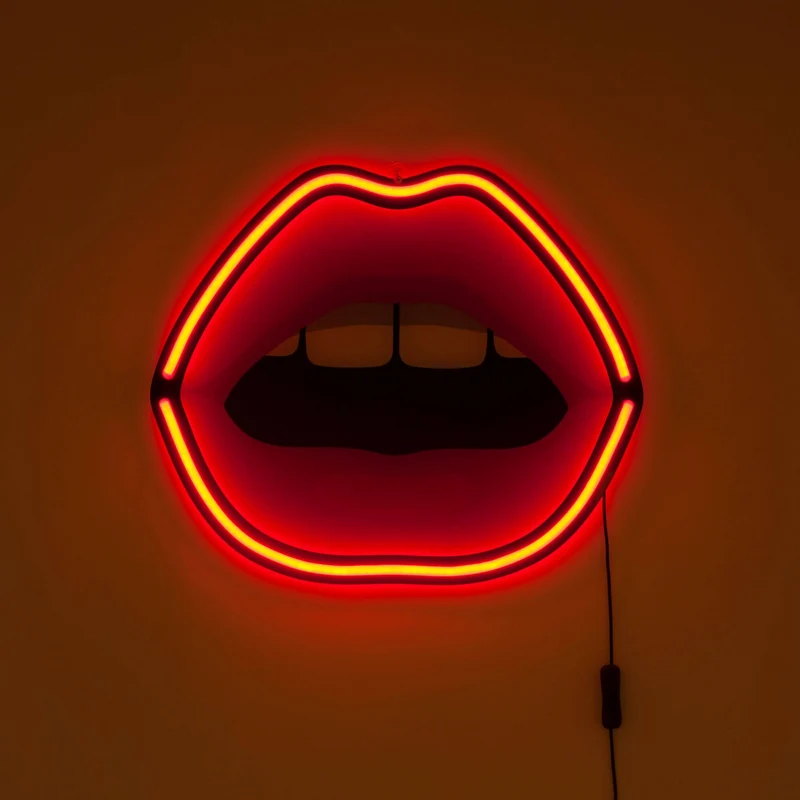 Seletti Blow LED-Schild Mund Acryl