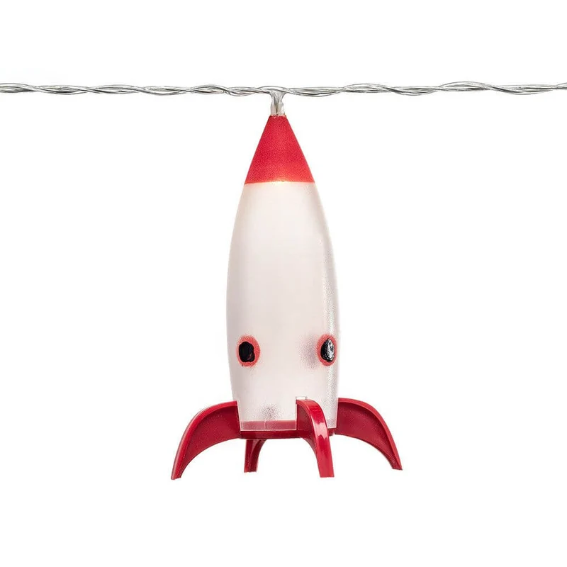 LED Dekolichterkette Raketen Maße: B: 8cm H: 11cm 8 Warmweiße Dioden