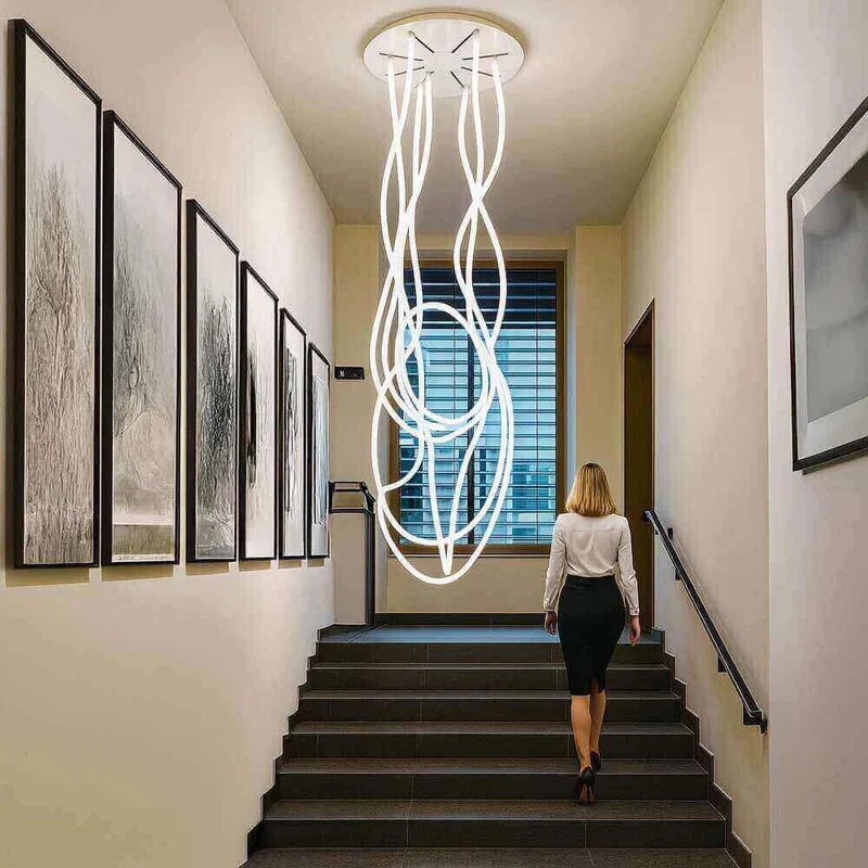 s.luce Arion organische Flex LED Hängelampe Licht-Schlauch Warmweiß