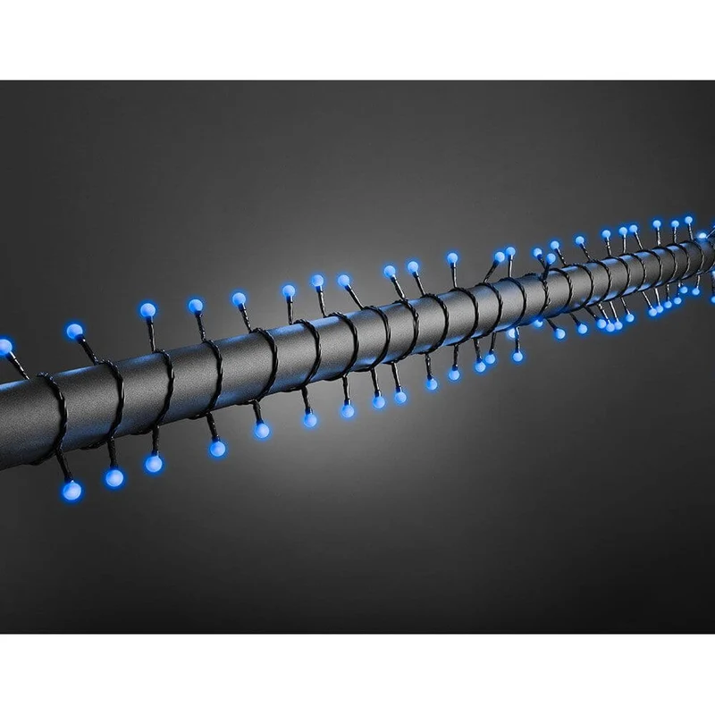 LED Globelichterkette runde Dioden 80 blaue Dioden IP44