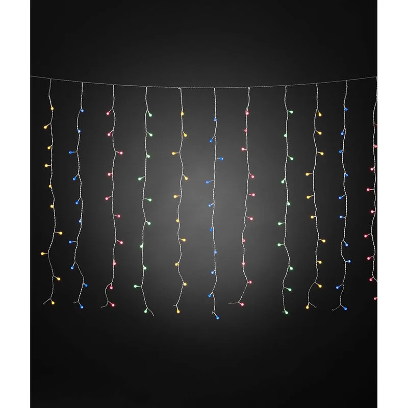 LED Lichtervorhang mit bunten Globes 400 bunte Dioden IP44