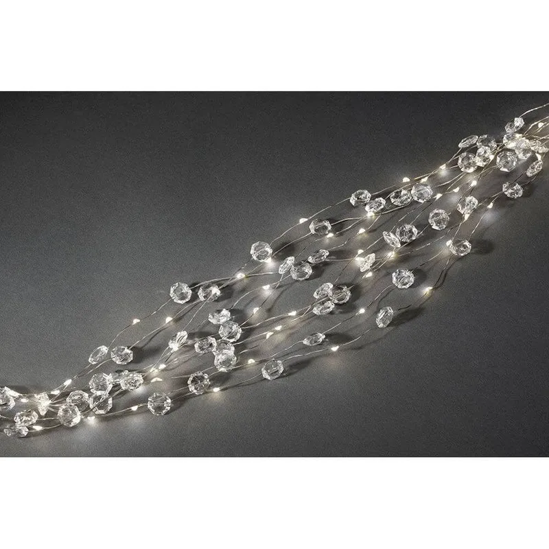 LED Diamantenlametta 26 Stränge mit 27 Dioden 702 Warmweiße Dioden