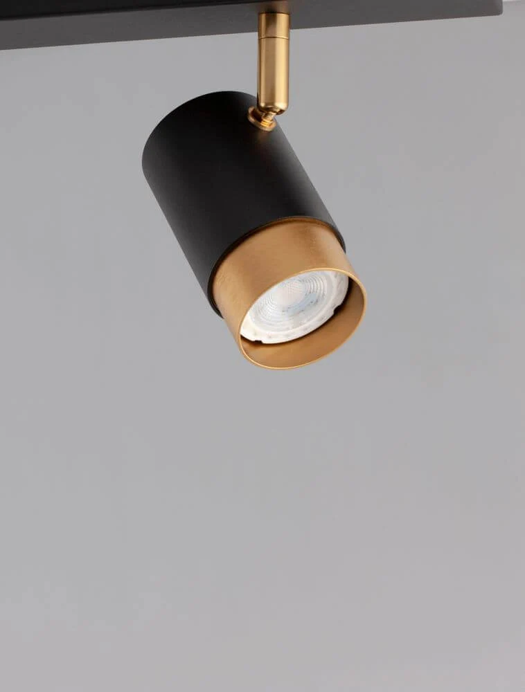 Pogno Deckenleuchte 3-flammig Schwarz, Gold