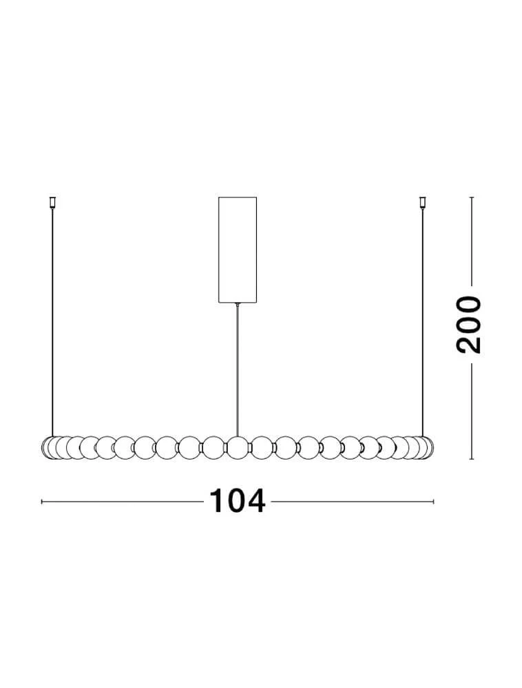 Perla LED Pendelleuchte 46-flammig Ø 104cm 3000K Gold