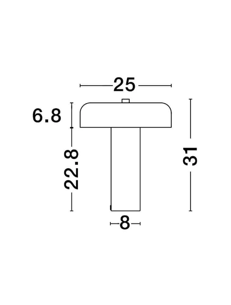Pandora LED Tischleuchte 3000K Schwarz, Gold