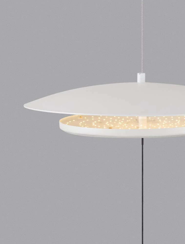 Olos LED Deckenleuchte 3000K Netzstecker Weiß,Chrom